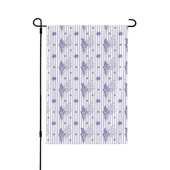 Easygdp Bouquet and Lavender Flowers Garden Flag Yard Flag Welcome Flag, Double-Sided, Weather Resistant for Outdoor Decor - 28"x40"
