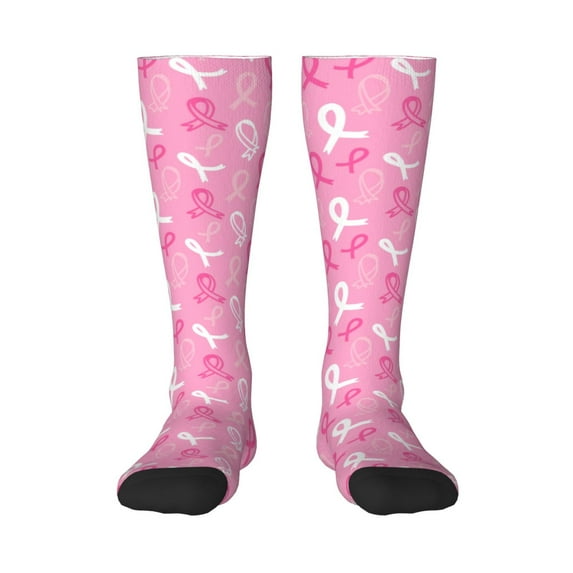 Easygdp Breast Cancer Awareness (3) Fashionable Adult Sockings&Sports Sockings&Breathable Sockings, Non-Pilling,Contrasting Color Design