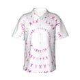 thumbnail image 1 of Easygdp Breast Cancer Awareness (4) Men's Hawaiian Shirts Print Lapel Short Sleeve for Beach, vacation, party, casual occasions - Large, 1 of 9