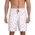 thumbnail image 1 of Easygdp Breast Cancer Awareness (4) Men's Short Pajama Pants, Sleep Shorts, Household Pants, Casual Pants with Pockets - Small, 1 of 9