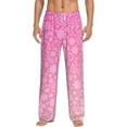 thumbnail image 1 of Easygdp Breast Cancer Pink Ribbons Awareness Men's Pajama Pant, Sleep Elastic Waistband Lounge Pants - Small, 1 of 9
