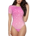 thumbnail image 1 of Easygdp Breast Cancer Pink Ribbons Awareness Women'S Waist-Cinching Short-Sleeved Onesie, Olastic Onesiet,Snaps At Bottom,Easy To Put On And Take Off - Large, 1 of 9