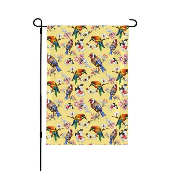 Easygdp Bright Birds Garden Flag Yard Flag Welcome Flag, Double-Sided, Weather Resistant for Outdoor Decor - 28"x40"