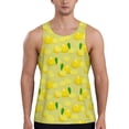 thumbnail image 1 of Easygdp Bright Lemons Men's Tank Top, Sleeveless Muscle T Shirts, Breathable, Quick-Dry, Loose for Gym, Running, Fitness - Small, 1 of 9