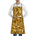 thumbnail image 1 of Easygdp Bright Shiny Golden Apron Waterdrop Resistant with 2 Pockets,Oil Resistant Cooking Kitchen Chef Apron for Women Men, 1 of 7