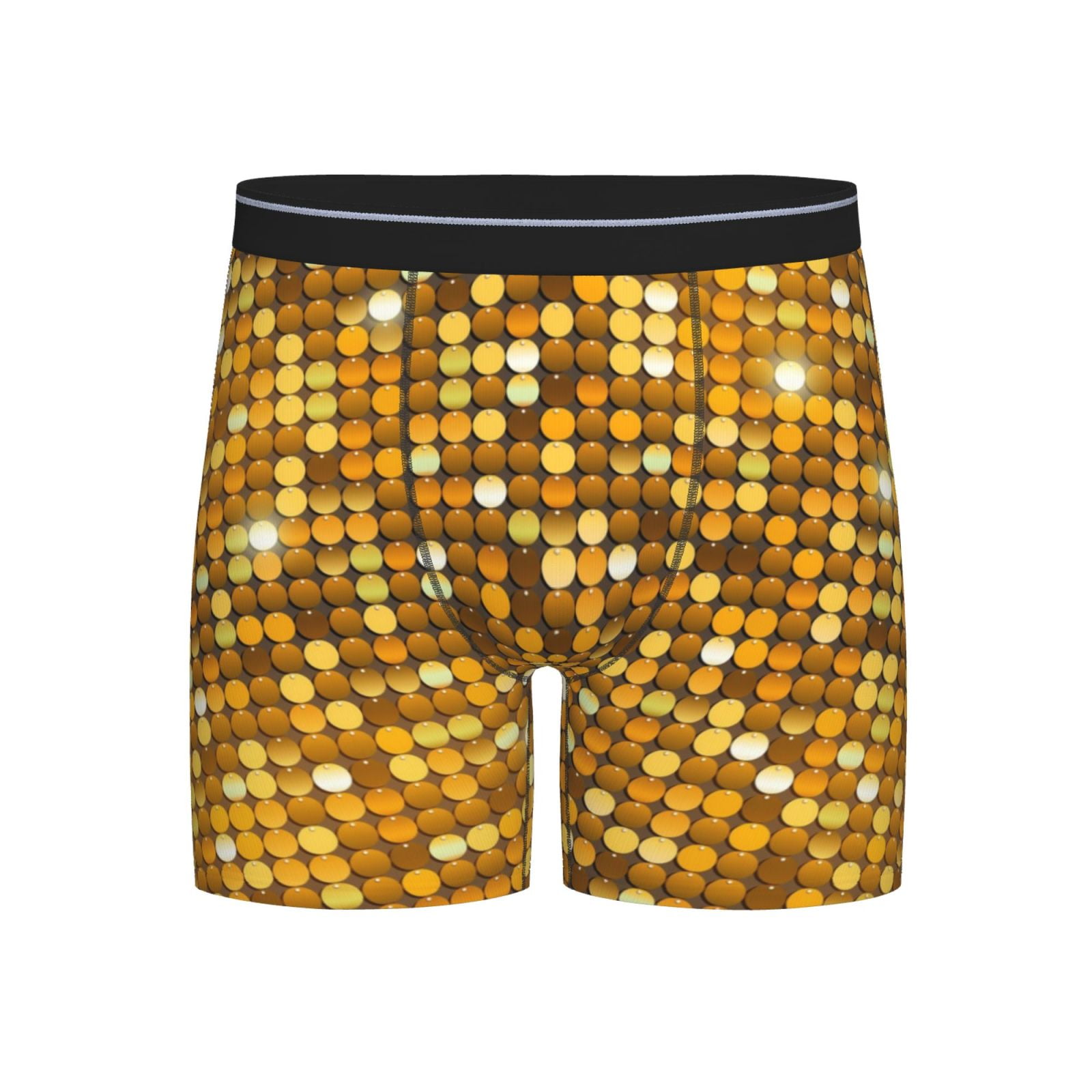 Easygdp Bright Shiny Golden Men's Boxer Briefs Men’s Underwear Boxer ...