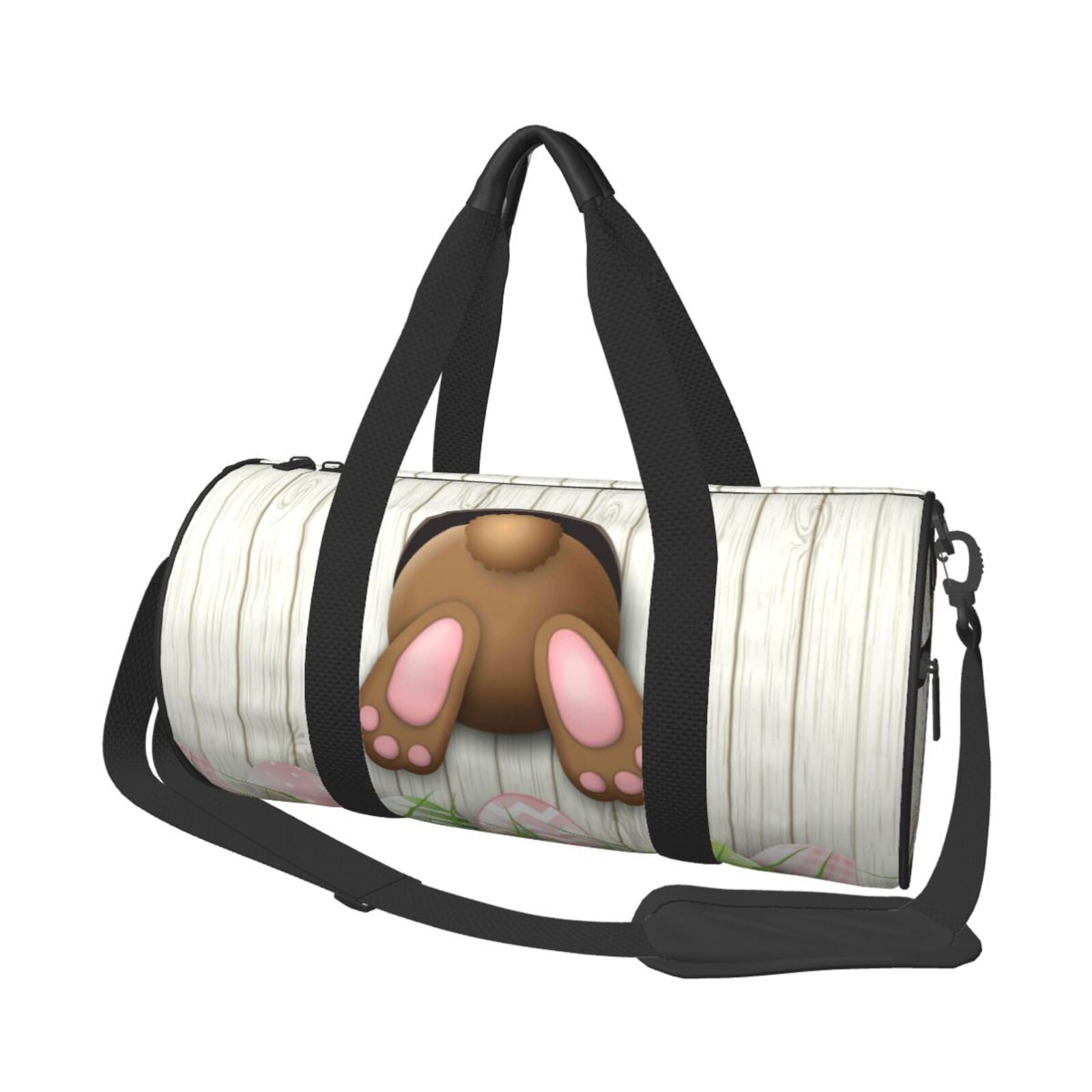 Easygdp Brown Bunny Travel Bag Camping Weekend Carry On Overnight Duffel Bag with Shoulder Strap