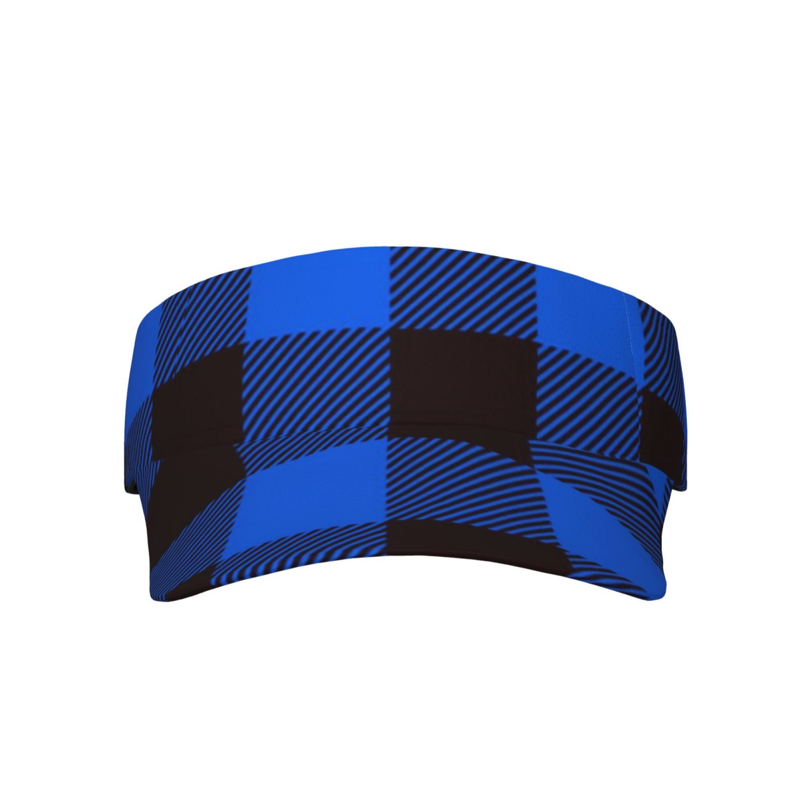 Plaid Visor Easygdp Buffalo Plaid Red Black Stretchy Visor - Unisex  main image 3