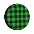 thumbnail image 1 of Easygdp Buffalo Plaid Green Black Wheel Sun Guard, Spare Tire Cover,Universal Trailer Suv Truck Camper Travel,Easy To Install And Remove -16 Inch, 1 of 9