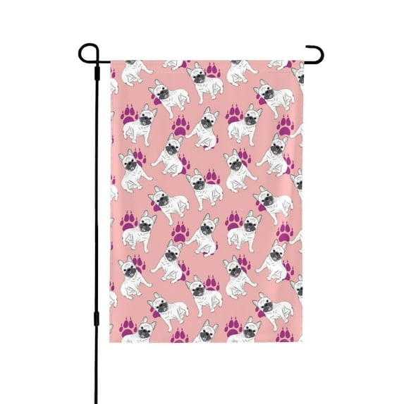 Easygdp Bulldog Garden Flag Yard Flag Welcome Flag, Double-Sided, Weather Resistant for Outdoor Decor - 12.5"x18"