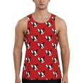 thumbnail image 1 of Easygdp Bulldog Red Men's Tank Top, Sleeveless Muscle T Shirts, Breathable, Quick-Dry, Loose for Gym, Running, Fitness - 4X-Large, 1 of 9