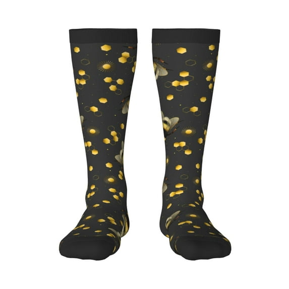Easygdp Bumblebee Fashionable Adult Sockings&Sports Sockings&Breathable Sockings, Non-Pilling,Contrasting Color Design