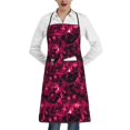 thumbnail image 1 of Easygdp Burgundy Tie Dye Apron Waterdrop Resistant with 2 Pockets,Oil Resistant Cooking Kitchen Chef Apron for Women Men, 1 of 7
