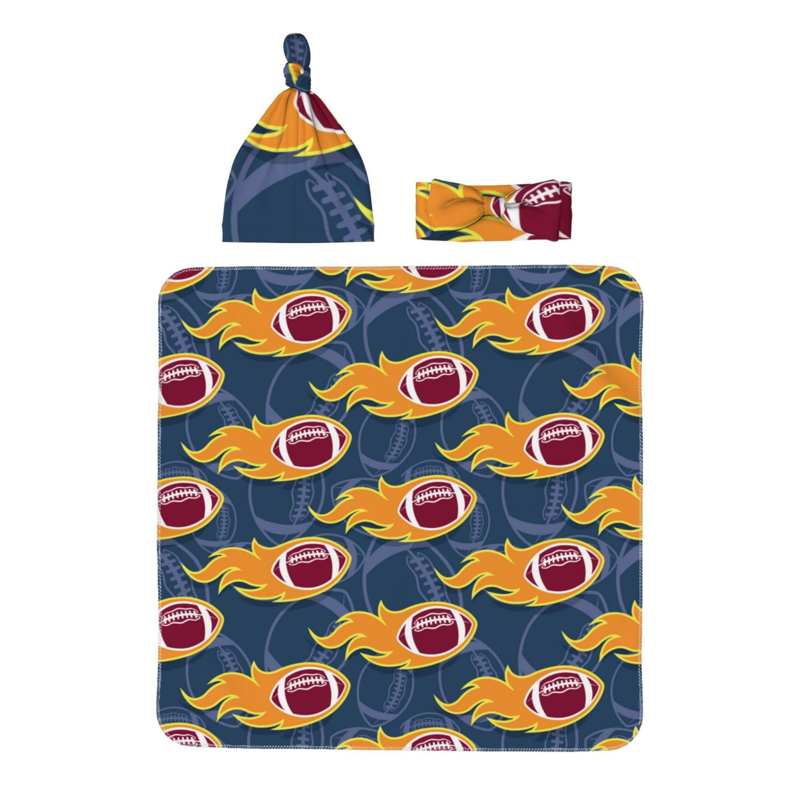 Easygdp Burning Rugby Balls Baby Newborn Receiving Blanket with