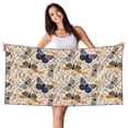 thumbnail image 1 of Easygdp Butterflies Beach Towel 27.5X55 Inches Quick Dry Pool Towel Travel Compact Bath Towel Sandproof Beach Blanket Towel for Swimming, 1 of 6