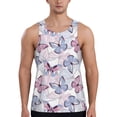 thumbnail image 1 of Easygdp Butterflies in Pastel Men's Tank Top, Sleeveless Muscle T Shirts, Breathable, Quick-Dry, Loose for Gym, Running, Fitness - 3X-Large, 1 of 9