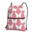 thumbnail image 1 of Easygdp Butterfly 2 Drawstring Backpack Gym Bag,Sport Gym Sackpack,Gym Sack with Side Pocket for Men Women, 1 of 6