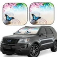 thumbnail image 1 of Easygdp Butterfly In Blossoms Zen 2 Pcs Windshield Sun Shade,Foldable Car Front Window Sun Shade Protection,Blocks Heat And Sunlight,Car Interior Accessories - Large, 1 of 7