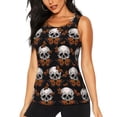 thumbnail image 1 of Easygdp Butterfly Skull Women's Workout Tank Top, Running Top, Hiking Shirt, Quick-Dry for Running, Yoga, Hiking - Small, 1 of 9