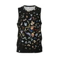 thumbnail image 1 of Easygdp Butterfly1 Men's Mesh Basketball Jersey Quick Drying Sleeveless Shirts Fitted Muscle Tank Tops Sport Round Neck T-Shirt - 3X-Large, 1 of 9