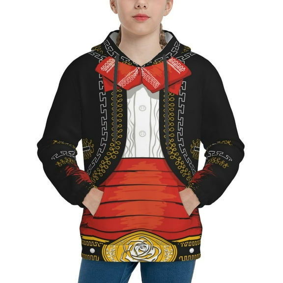 Easygdp CHARRO SUIT Boys Hoodie Kids Sweatshirt Youth Pullover With Hood-Small