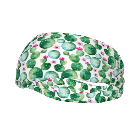 Easygdp Cactus Plants Sports Headband Non Slip Headband Unisex for Head Circumference 19.6 - 22.4 inch