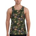 thumbnail image 1 of Easygdp Camouflage Skulls Men's Tank Top, Sleeveless Muscle T Shirts, Breathable, Quick-Dry, Loose for Gym, Running, Fitness - Small, 1 of 9