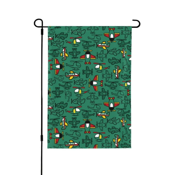 Easygdp Cartoon Air Transportation Garden Flag Yard Flag Welcome Flag, Double-Sided, Weather Resistant for Outdoor Decor - 28"x40"