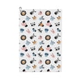 thumbnail image 1 of Easygdp Cartoon Animals Golf Towel 24x16in for Men and Women with Carabiner Clip for Easy Attachment, 1 of 8