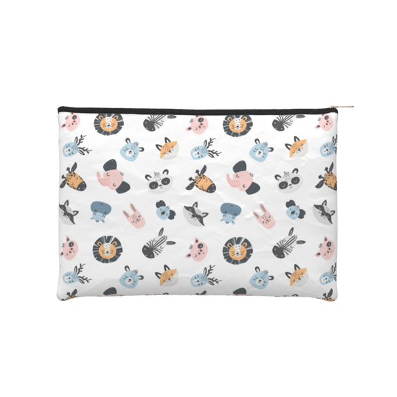 Easygdp Cartoon Animals Makeup Bag Toiletry Bag Canvas Makeup Bags Zipper Cosmetic Pouch Travel Cosmetic Pouch for Women Gifts