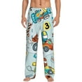 thumbnail image 1 of Easygdp Cartoon Car Racing Men's Pajama Pant, Sleep Elastic Waistband Lounge Pants - Large, 1 of 1