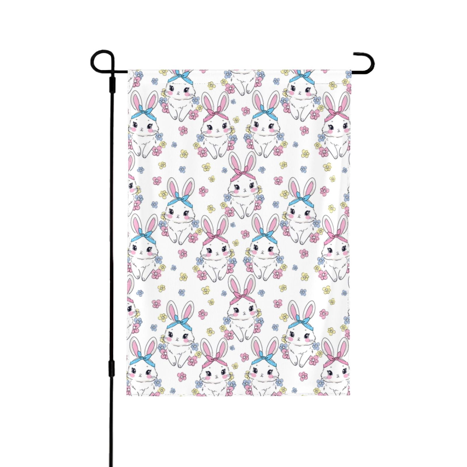 Easygdp Cartoon Cute Rabbit Garden Flag Yard Flag Welcome Flag, Double ...