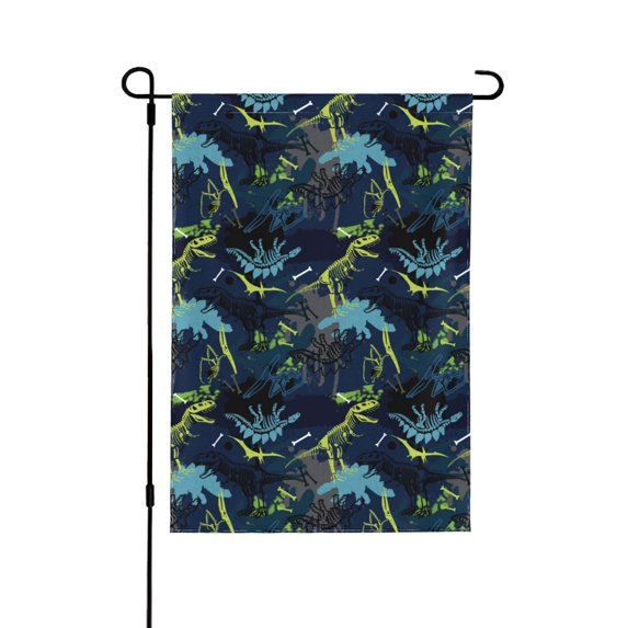 Easygdp Cartoon Dinosaur Garden Flag Yard Flag Welcome Flag, Double-Sided, Weather Resistant for Outdoor Decor - 28"x40"