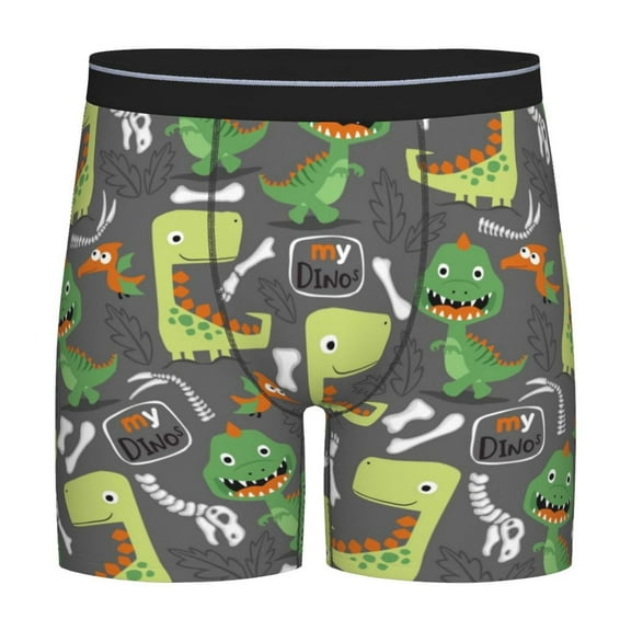 Easygdp Cartoon Dinosaurs (2) Men's Boxer Briefs Men’s Underwear Boxer Briefs for Men