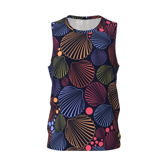 Easygdp Cartoon Dinosaurs Men's Mesh Basketball Jersey Quick Drying Sleeveless Shirts Fitted Muscle Tank Tops Sport Round Neck T-Shirt - X-Large