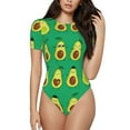 thumbnail image 1 of Easygdp Cartoon Fruit 1 Women's One-Piece Swimsuit Slim Fit Crew Neck Bodysuit Athletic Swimwear with Concealed Buckle - Small, 1 of 9