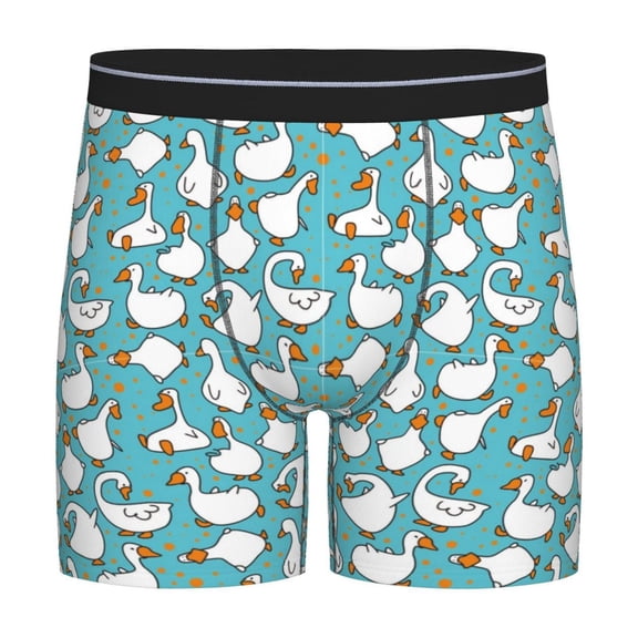 Easygdp Cartoon Funny Goose Men's Boxer Briefs Men’s Underwear Boxer Briefs for Men