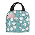 thumbnail image 1 of Easygdp Cartoon Funny Goose Premium Insulated Lunch Bag - Waterproof Oxford Cloth, Aluminum Foil Lining, Large Capacity, Front Pocket, Unisex for Work, School, Outdoor Activities, Picnics, 1 of 5