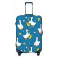 thumbnail image 1 of Easygdp Cartoon Goose Double-Sided Printed Elastic Suitcase Protective Cover,Invisible Zipper, Business Trip Luggage Cases,Washable And Resistant To Falling -Small, 1 of 9