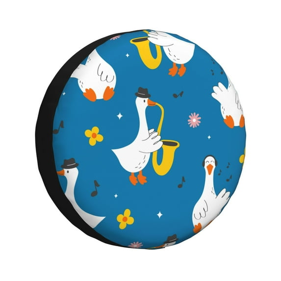 Easygdp Cartoon Goose Wheel Sun Guard, Spare Tire Cover,Universal Trailer Suv Truck Camper Travel,Easy To Install And Remove -15 Inch