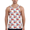 thumbnail image 1 of Easygdp Cartoon Helicopter Men's Tank Top, Sleeveless Muscle T Shirts, Breathable, Quick-Dry, Loose for Gym, Running, Fitness - X-Large, 1 of 9