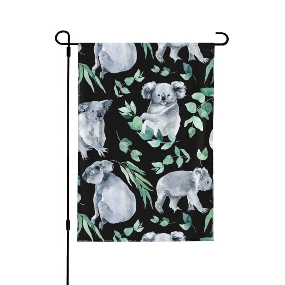 Easygdp Cartoon Koala Bear Garden Flag Yard Flag Welcome Flag, Double-Sided, Weather Resistant for Outdoor Decor - 28"x40"