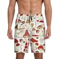 thumbnail image 1 of Easygdp Cartoon Mushrooms Men's Short Pajama Pants, Sleep Shorts, Household Pants, Casual Pants with Pockets - Medium, 1 of 9