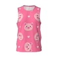 thumbnail image 1 of Easygdp Cartoon Pigs and Hearts Men's Mesh Basketball Jersey Quick Drying Sleeveless Shirts Fitted Muscle Tank Tops Sport Round Neck T-Shirt - Medium, 1 of 9
