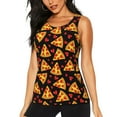 thumbnail image 1 of Easygdp Cartoon Pizza Women's Workout Tank Top, Running Top, Hiking Shirt, Quick-Dry for Running, Yoga, Hiking - Medium, 1 of 9