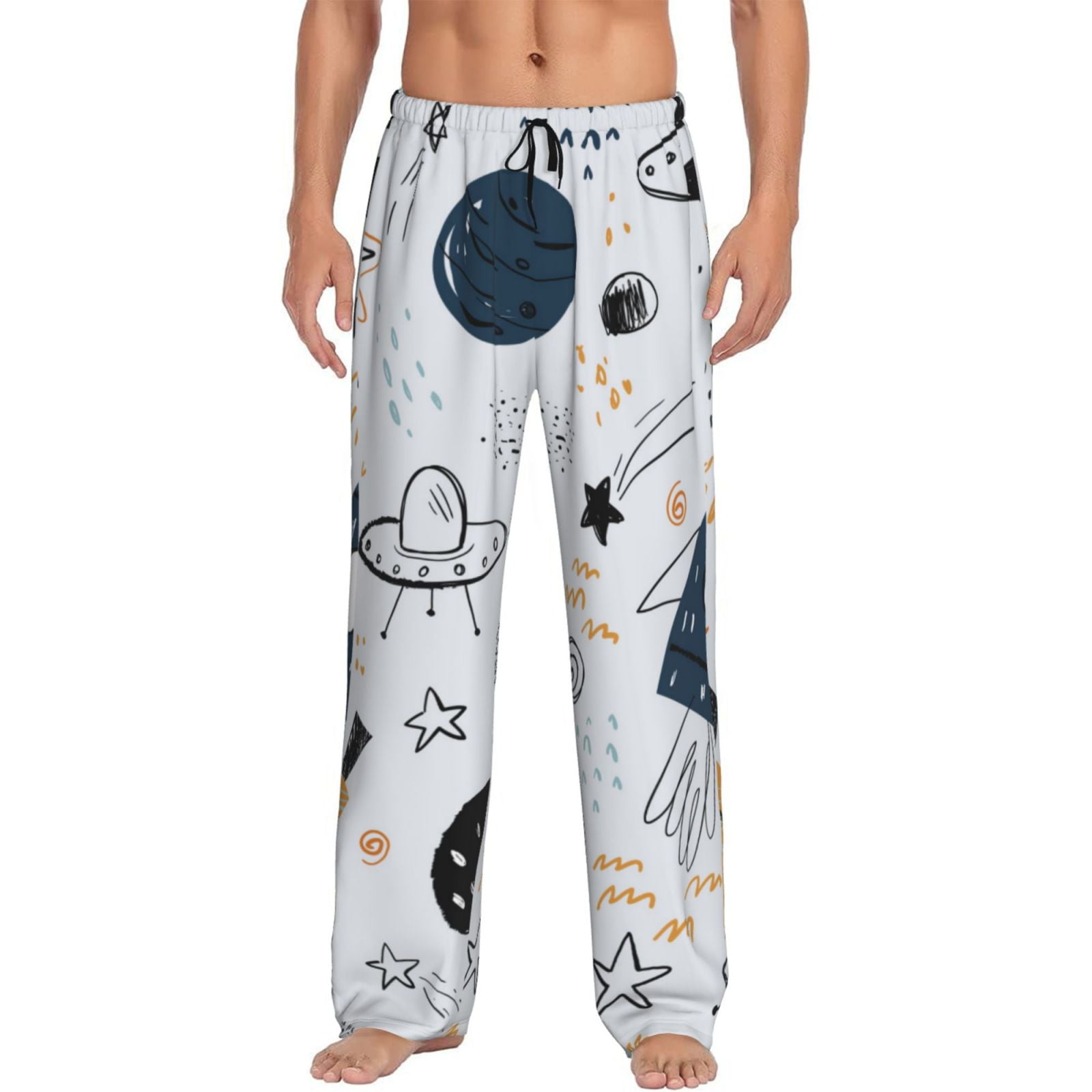 Easygdp Cartoon Men's Pajama Pant, Sleep Elastic Waistband