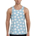 thumbnail image 1 of Easygdp Cartoon Sushi Men's Tank Top, Sleeveless Muscle T Shirts, Breathable, Quick-Dry, Loose for Gym, Running, Fitness - 4X-Large, 1 of 9