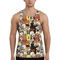 thumbnail image 1 of Easygdp Cats & Dogs Group Men's Tank Top, Sleeveless Muscle T Shirts, Breathable, Quick-Dry, Loose for Gym, Running, Fitness - XX-Large, 1 of 9