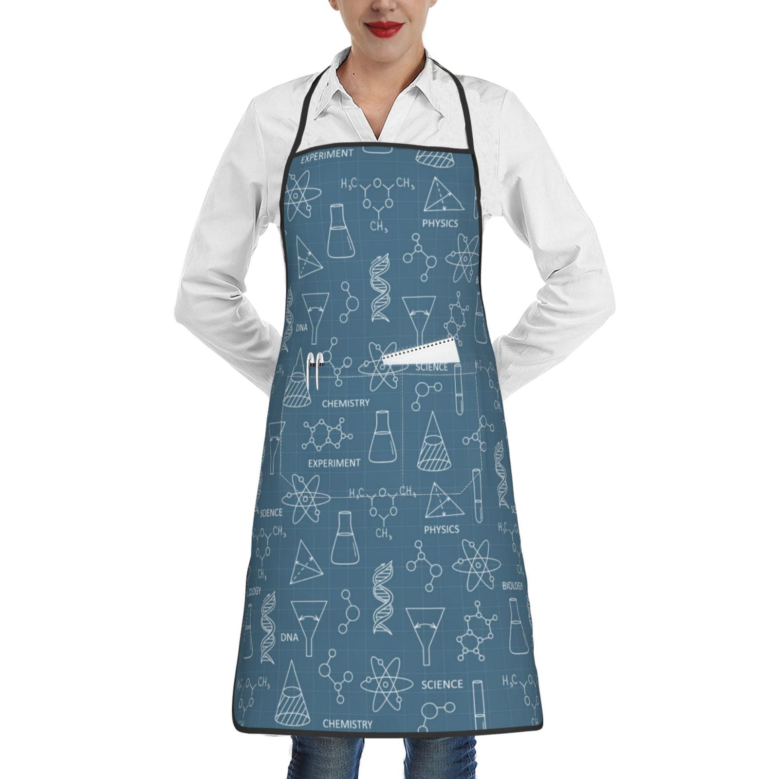 Easygdp Chemical Formulas And Objects Apron Waterdrop Resistant with 2 ...