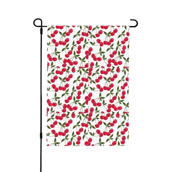 Easygdp Cherry_1 Garden Flag Yard Flag Welcome Flag, Double-Sided, Weather Resistant for Outdoor Decor - 12.5"x18"
